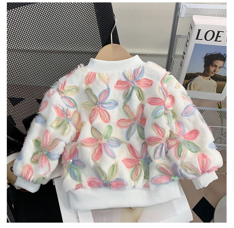 Chaqueta de mujer para niños con flores 