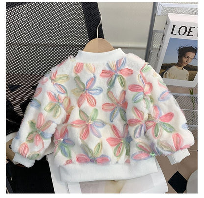 Chaqueta de mujer para niños con flores 