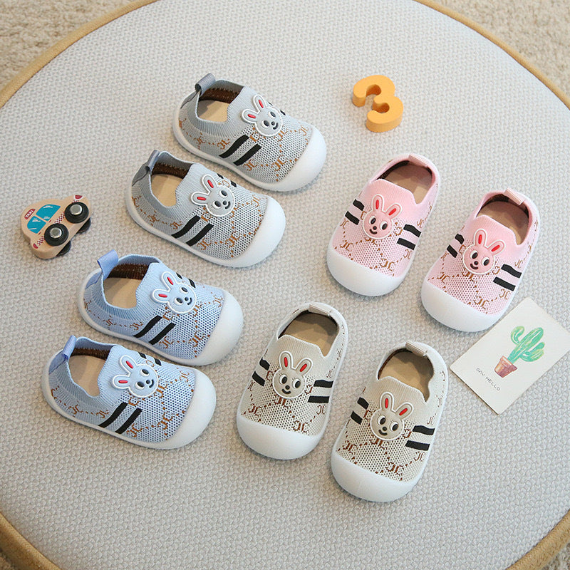 Kids' Sneakers with Soft Sole and Bunny Design