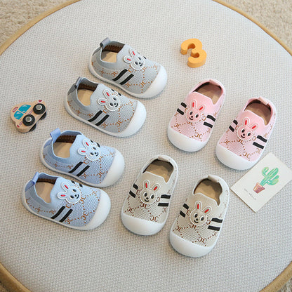 Kids' Sneakers with Soft Sole and Bunny Design