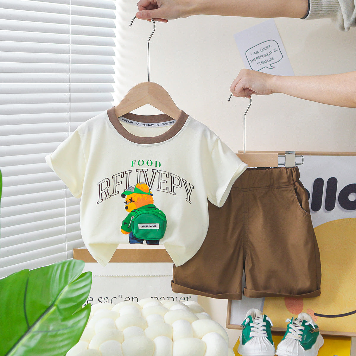 Children's Teddy Bear Backpack Set