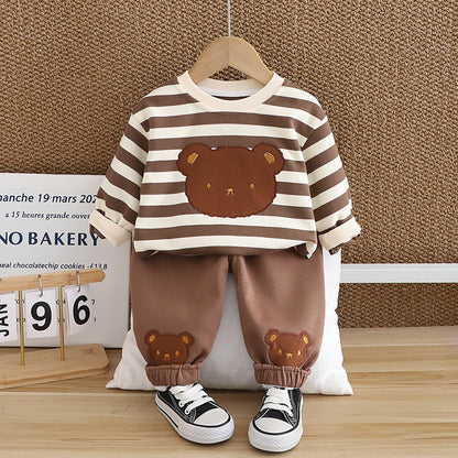 Conjunto infantil de osito de peluche de invierno 