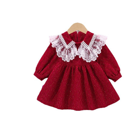 Children's Dress with Lace Detail