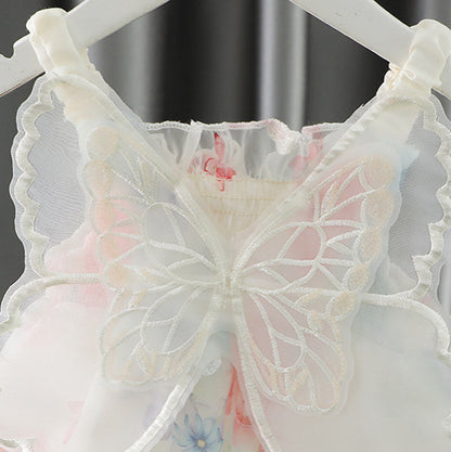 Body Floral con Alas de Mariposa para Niños 