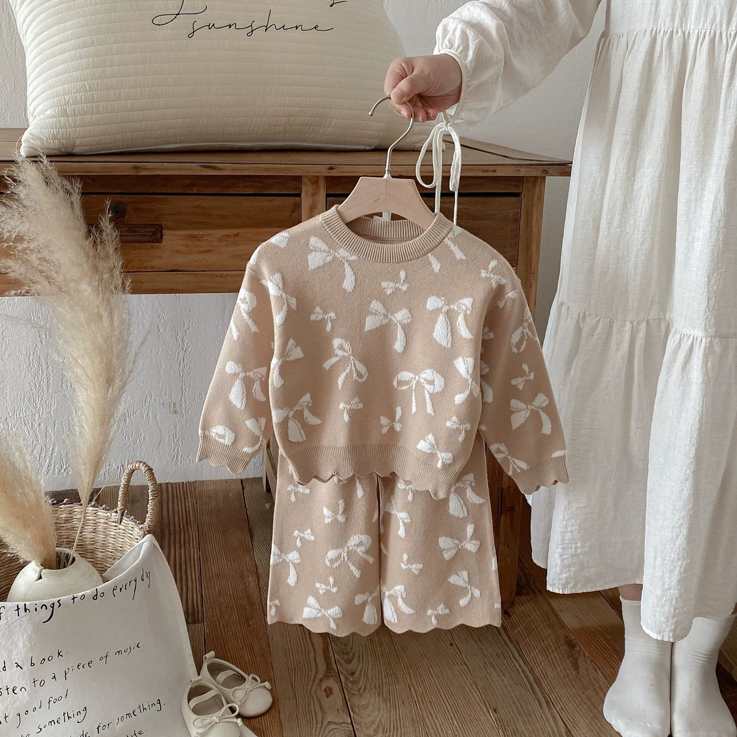 Children's Winter Outfit with Bows