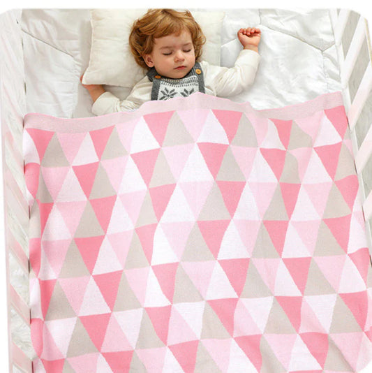 Children's Blanket with Geometric Print