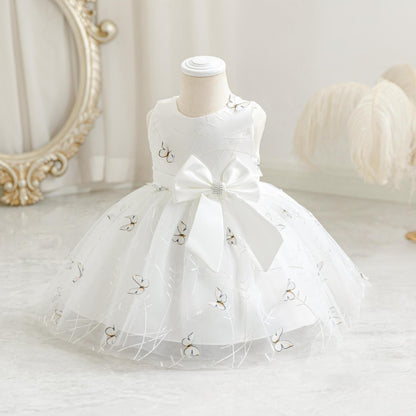 Vestido de fiesta con lazo de mariposa 