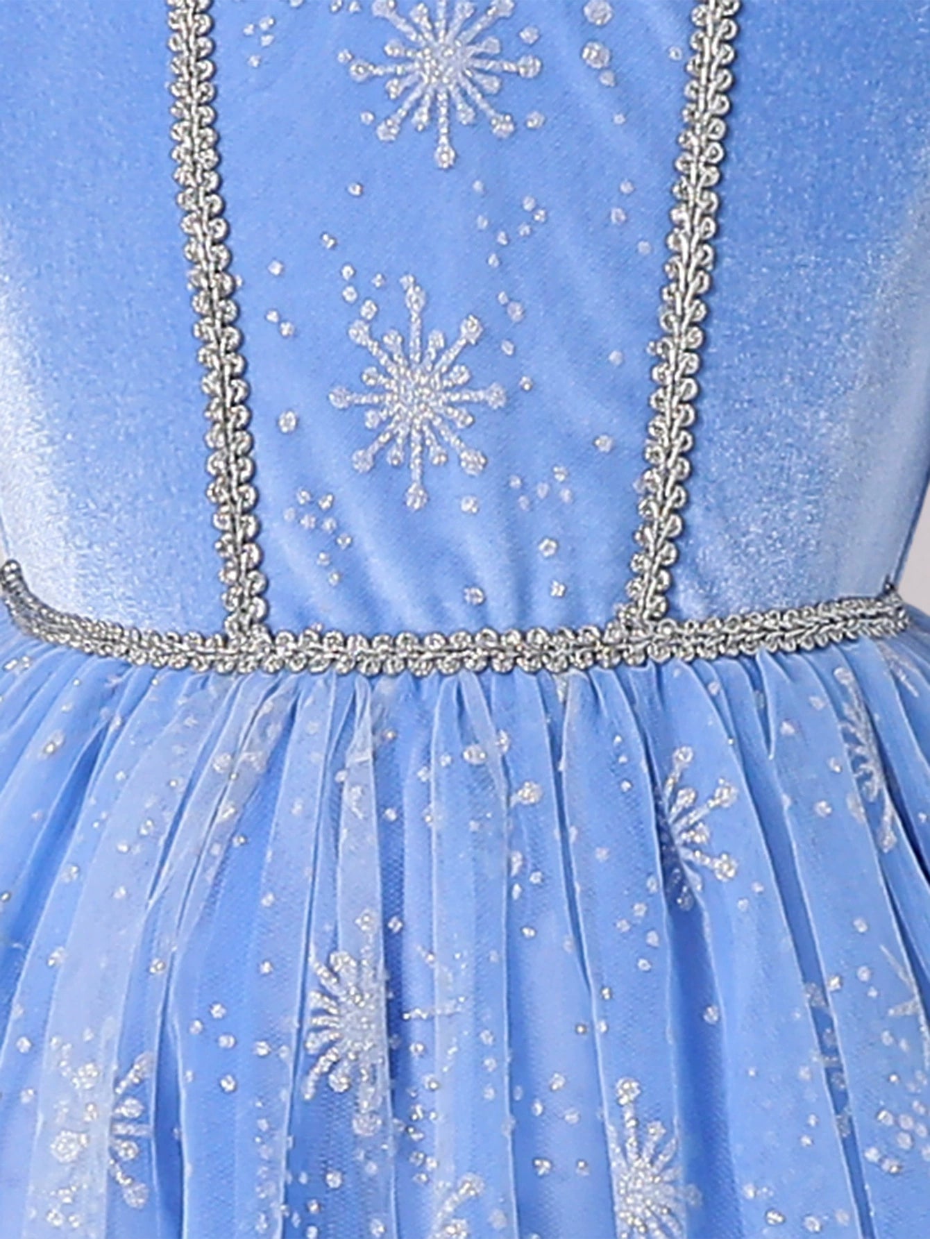 Children's Blue Velvet Dress