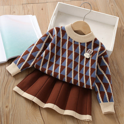 Girls' Knit Bunny Outfit