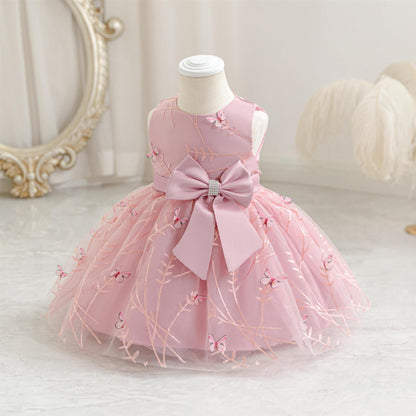 Vestido de fiesta con lazo de mariposa 