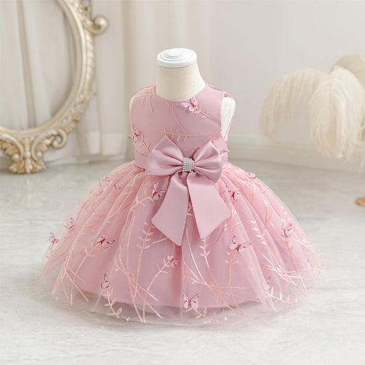 Vestido de fiesta con lazo de mariposa 