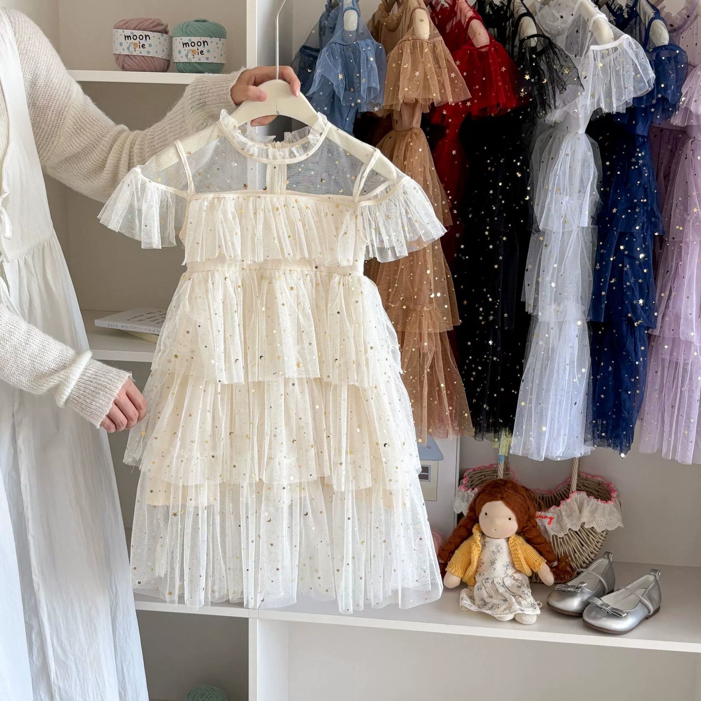 Children's Tulle Dress with Little Stars