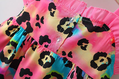 Floral dress with hat for girls