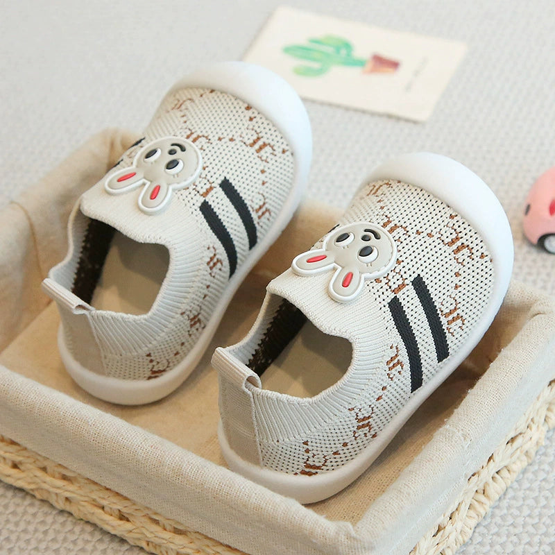 Kids' Sneakers with Soft Sole and Bunny Design