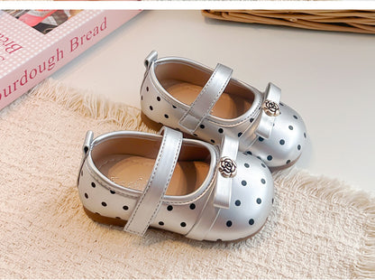 Girls' Polka-Dot and Flower Shoe