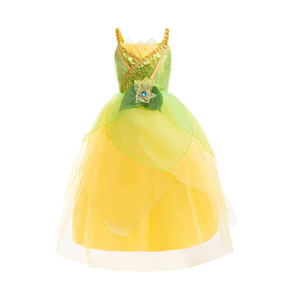 Green sequined party dress + accessories