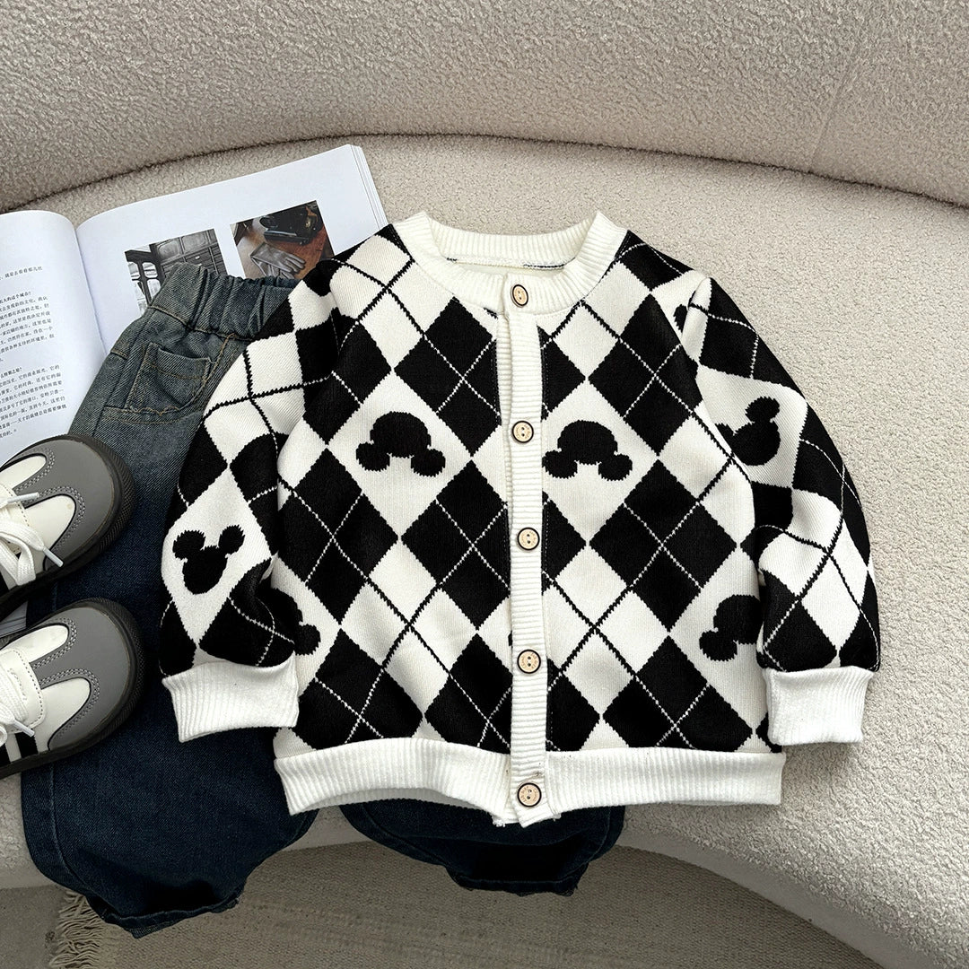 Children's Knitted Jacket with Teddy Bears