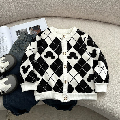 Children's Knitted Jacket with Teddy Bears