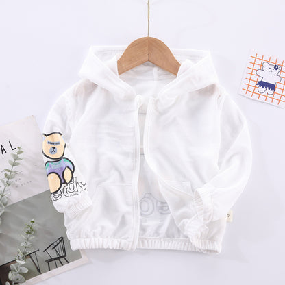 Blusa infantil con cremallera y oso 