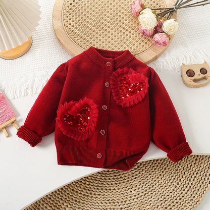 Children's Set with Glitter and Tulle Skirt