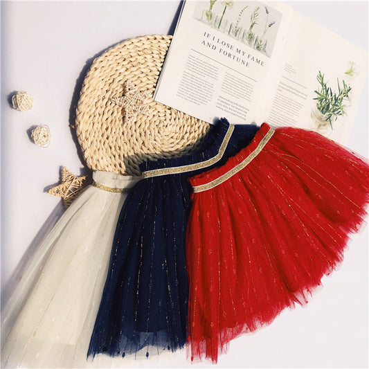 Falda de tul brillante para niños 