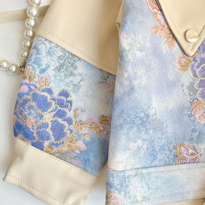 Girls' Floral Leather Set