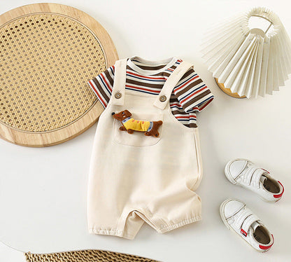 Kids' Striped Puppy Outfit