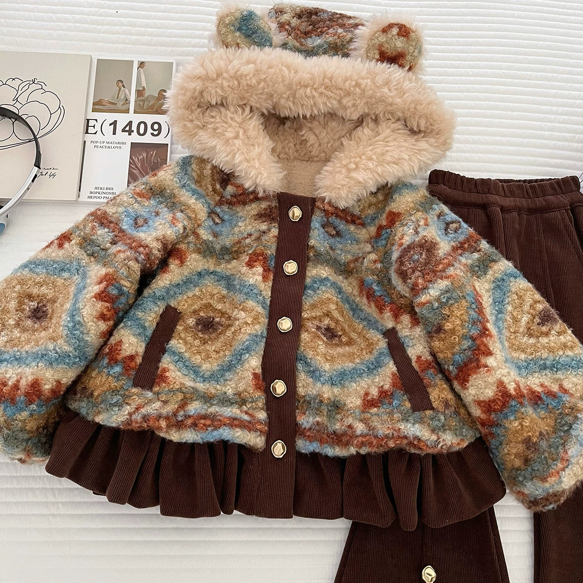 Girls' Super Warm Button-Down Set