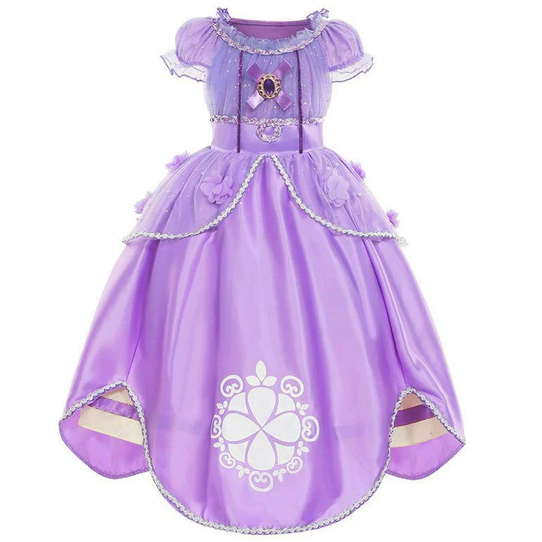Purple Glitter Party Dress