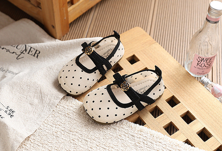 Girls' Polka-Dot Ballet Flats