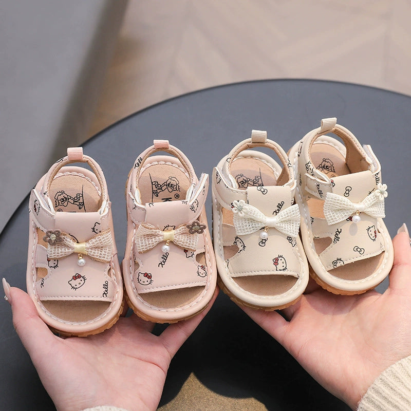 Children's Kitten Bow Sandal