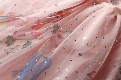 Children's Dress with Little Stars and Tulle