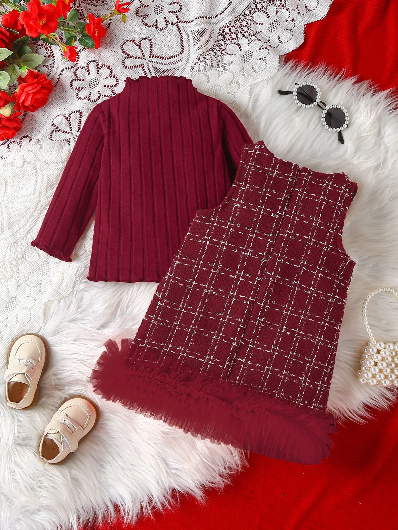 Children's Tweed Dress + Long Sleeves