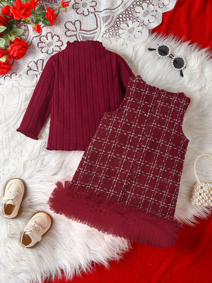 Children's Tweed Dress + Long Sleeves