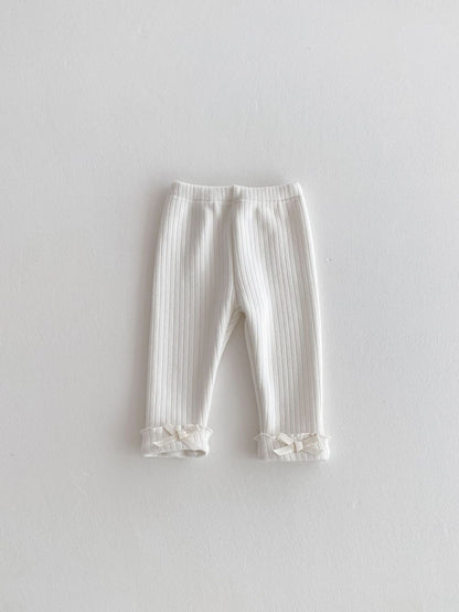Girls' Lined Pants with Bows