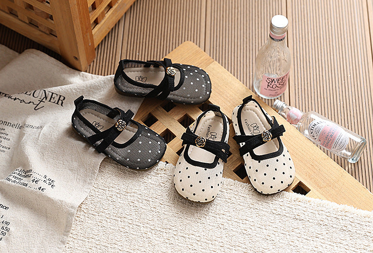 Girls' Polka-Dot Ballet Flats