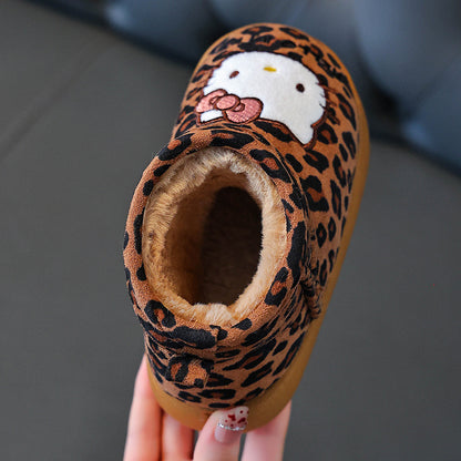 Fashion Boots PU Short Plush Warm Girls Boots