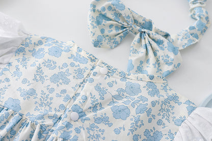 Blue Floral Children's Dress