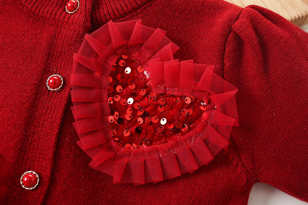 Children's Set with Glitter and Tulle Skirt