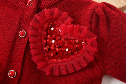 Children's Set with Glitter and Tulle Skirt