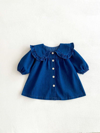 Body/ Denim Dress with Collar