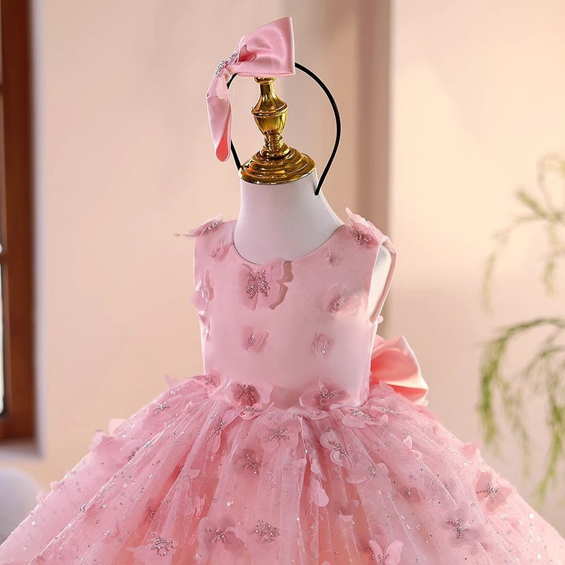 Children's Tulle Dress with Little Flowers