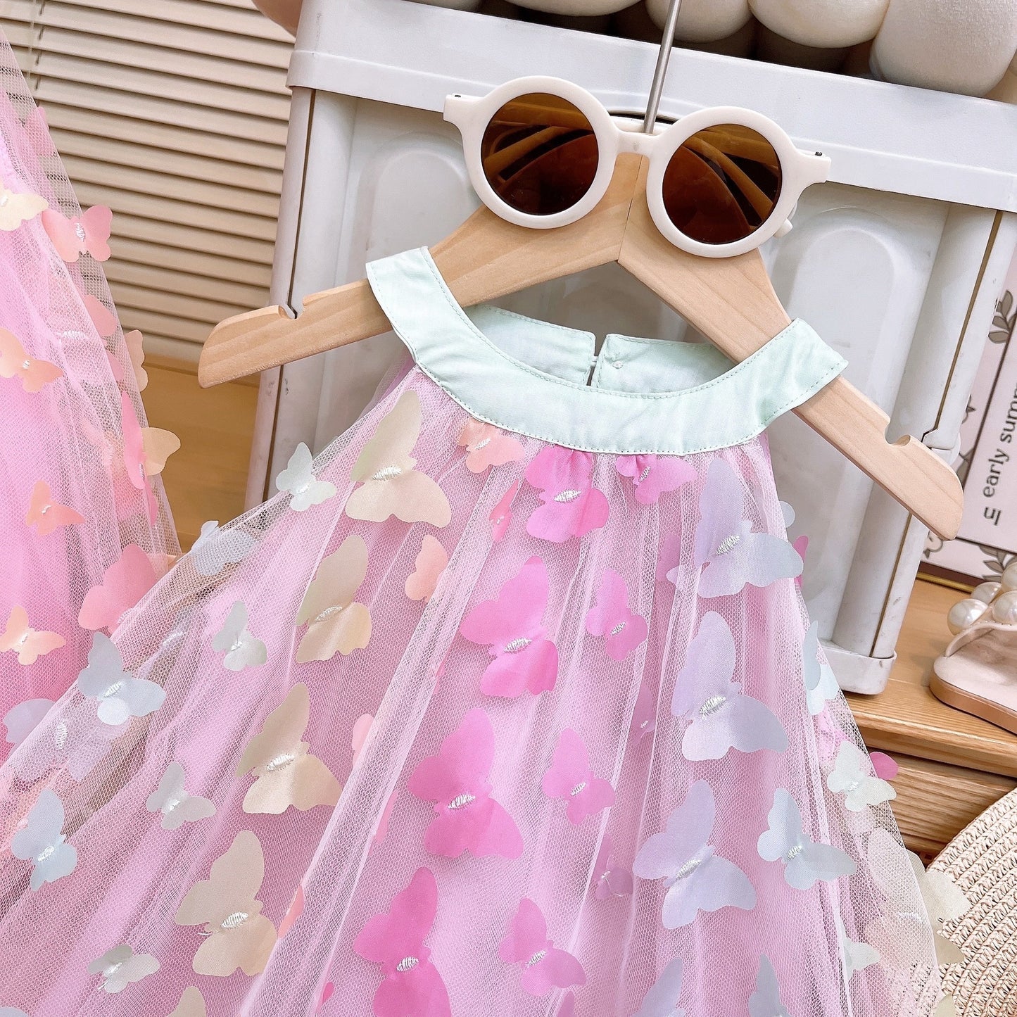 Children's Tulle Dress with Butterflies