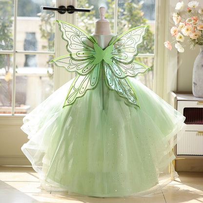 Green Tulle Tail Tuxedo Up Dance Party Evening Dress