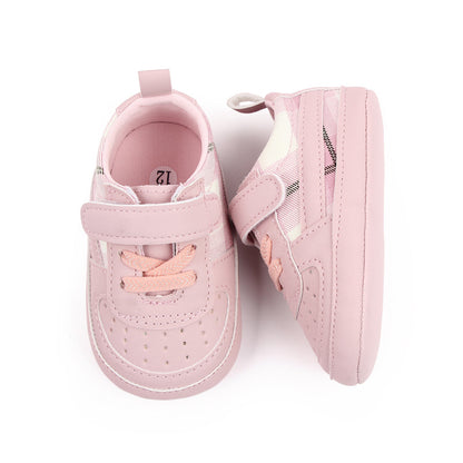 Zapatillas de cuadros para niños con velcro 