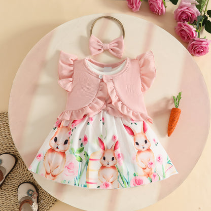 Children's Set with Bunnies and Bows