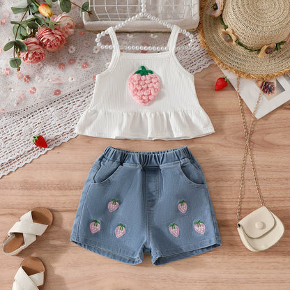 Girls' Summer Strawberry Children's Set