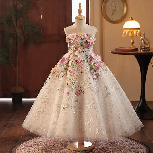 Children's Long Floral Dress