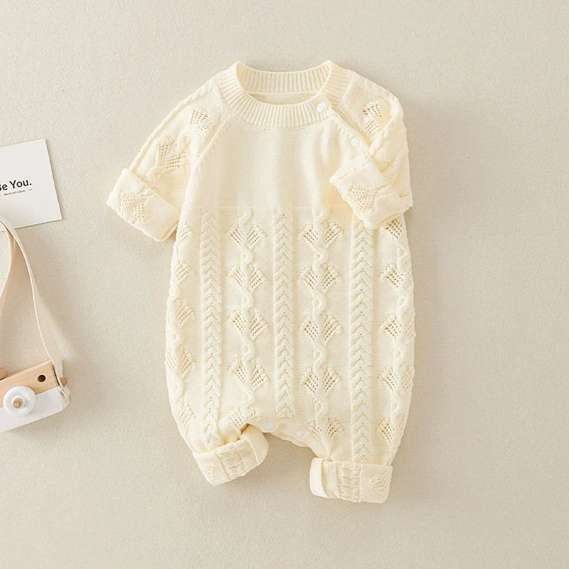 Beige Knitted Children's Jumpsuit