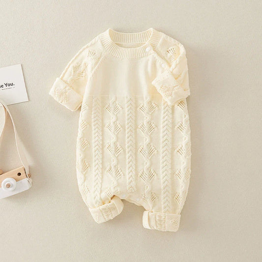 Beige Knitted Children's Jumpsuit
